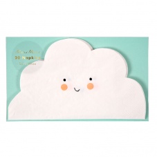 Cloud Shaped Paper Napkins By Meri Meri Pack of 20